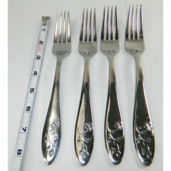 Lenox Butterfly Meadow Dinner Forks Set Of 4 In Great Condition Still Shiny! - Picture 2 of 11